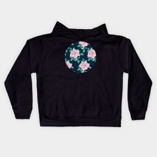 Simple Pink Rose Oil Painting Pattern Kids Hoodie